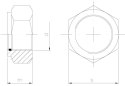 Nakrętka samohamowna z teflonem M3 DIN 985
